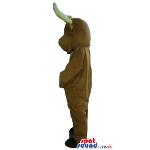 Brown moose with beige horns - Custom Mascots