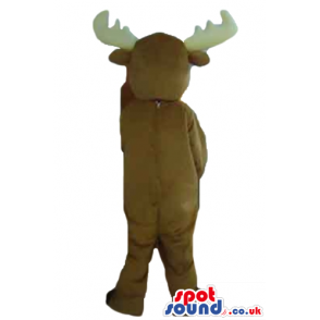 Brown moose with beige horns - Custom Mascots