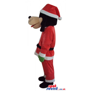 Goofy dressed as santa claus - Custom Mascots