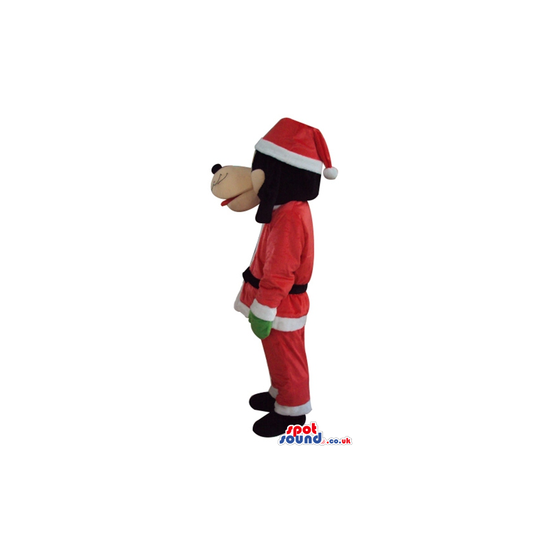 Goofy dressed as santa claus - Custom Mascots