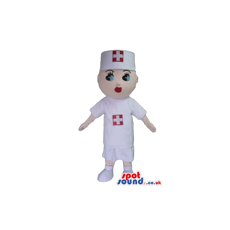 Mascot costume of a nurse - Custom Mascots