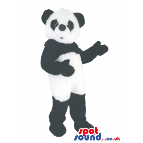 Black And White Customizable Animal Panda Bear Mascot - Custom