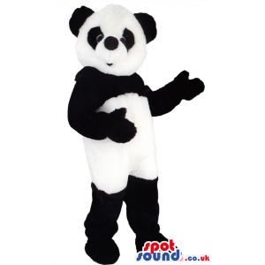 Black And White Customizable Animal Panda Bear Mascot - Custom