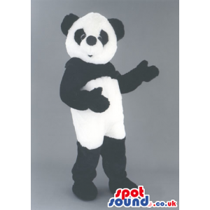 Black And White Customizable Animal Panda Bear Mascot - Custom