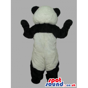 Black And White Customizable Animal Panda Bear Mascot - Custom