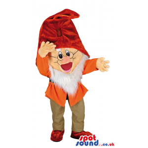 Doc, One Of The Seven Dwarfs Mascot From Snow White Tale -