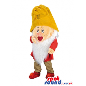 Sleepy, One Of The Seven Dwarfs Mascot From Snow White Tale -