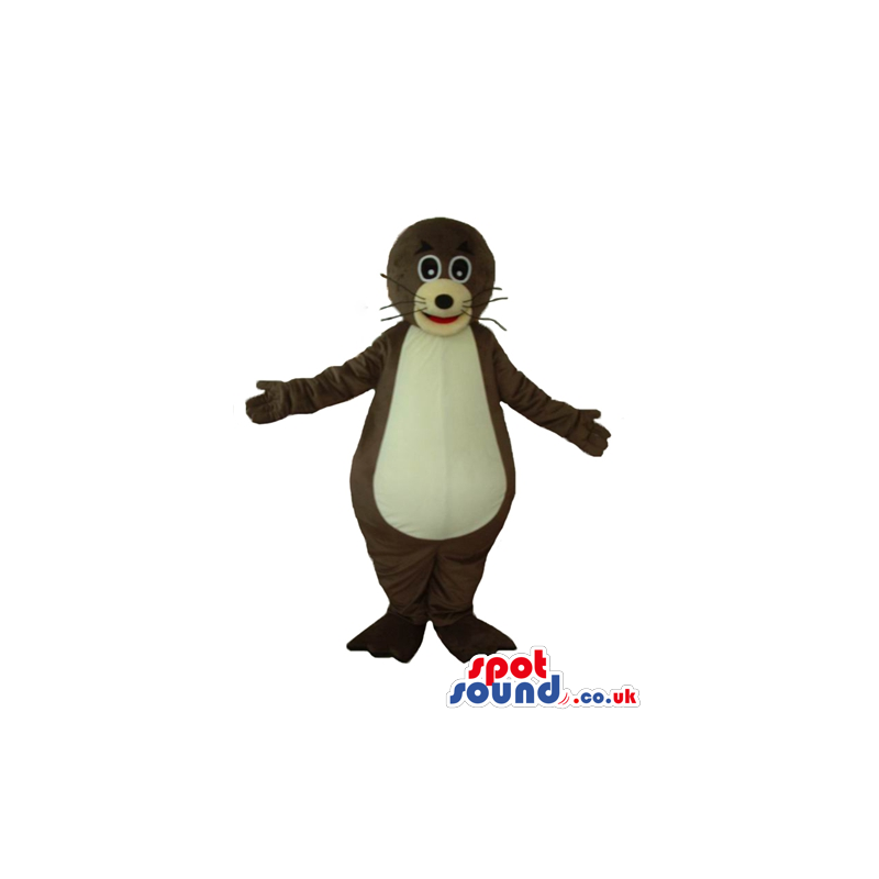 Brown seal with a beige belly - Custom Mascots