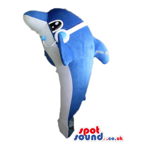 Blue shark with a white belly - Custom Mascots