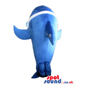 Blue shark with a white belly - Custom Mascots