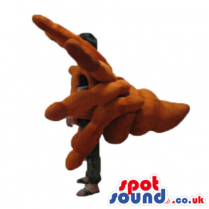 Mascot costume of a brown crab - Custom Mascots