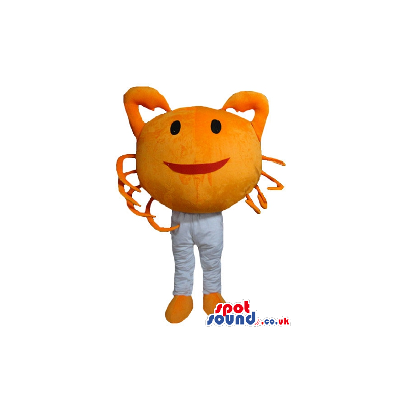 Smiling orange crab with white legs and orange feet - Custom
