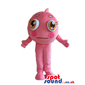 Pink fish with brown popping eyes and pink cheeks - Custom