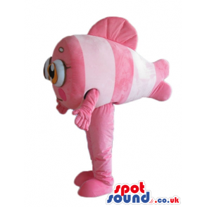 Pink fish with brown popping eyes and pink cheeks - Custom