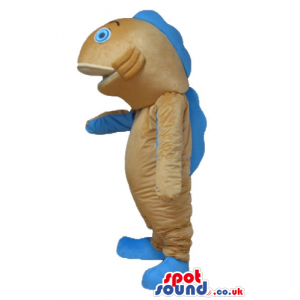 Brown fish with light-blue fins - Custom Mascots