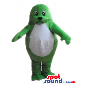 Green seal with a white belly - Custom Mascots