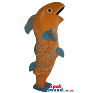 Big orange fish with light blue fins - Custom Mascots