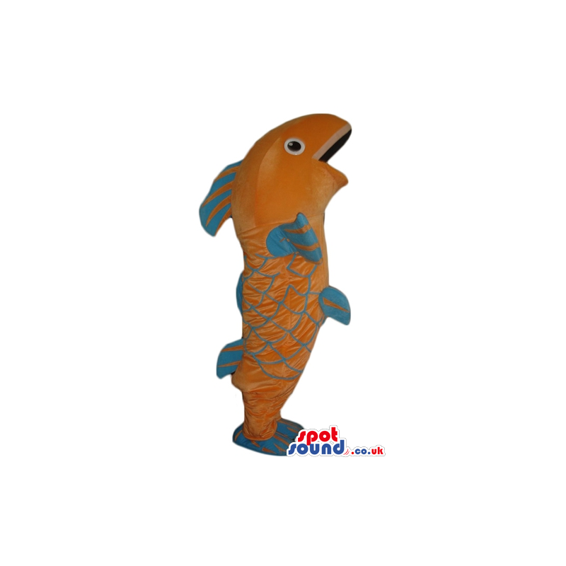 Big orange fish with light blue fins - Custom Mascots