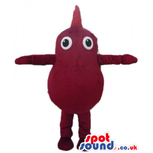 Dark red potato with big round eyes - Custom Mascots