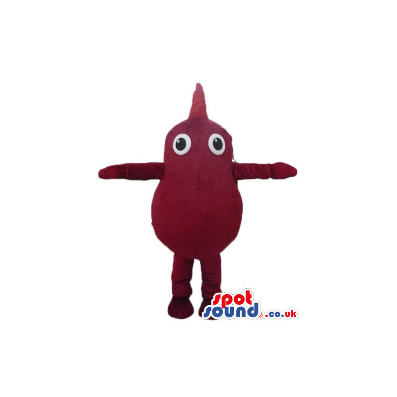 Dark red potato with big round eyes - Custom Mascots