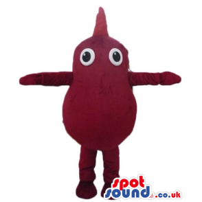 Dark red potato with big round eyes - Custom Mascots