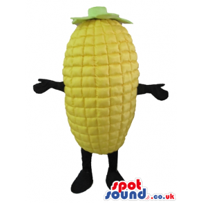 Yellow corn with a green hat, and black arms and legs - Custom