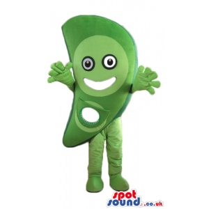 Green pea pod with round eyes and green hands and legs - Custom