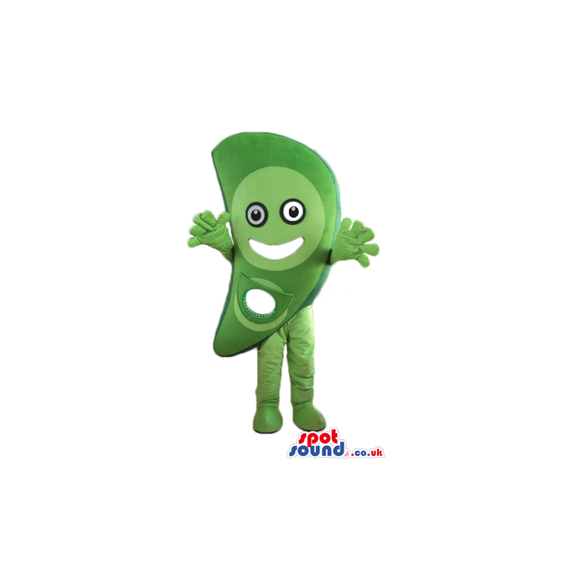 Green pea pod with round eyes and green hands and legs - Custom