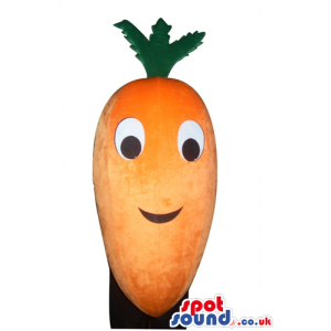 Orange carrot with black arms and legs - Custom Mascots