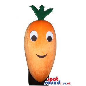 Orange carrot with black arms and legs - Custom Mascots