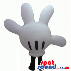 White glove with black legs and feet - Custom Mascots