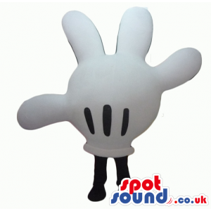 White glove with black legs and feet - Custom Mascots