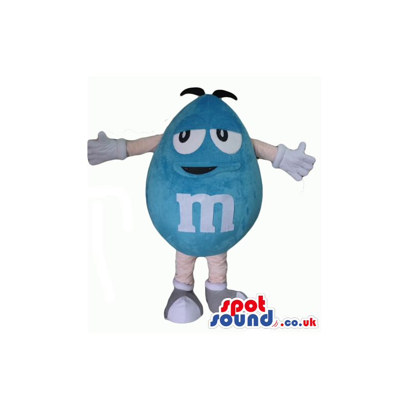 Light-blue m&m sugarplum - your mascot in a box! - Custom