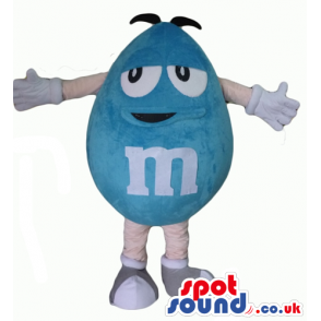 Light-blue m&m sugarplum - your mascot in a box! - Custom