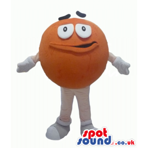 Orange m&m sugarplum with big eyes - Custom Mascots