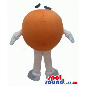 Orange m&m sugarplum with big eyes - Custom Mascots