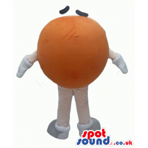 Orange m&m sugarplum with big eyes - Custom Mascots