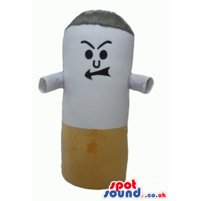 Mascot costume of an angry cigarette - Custom Mascots