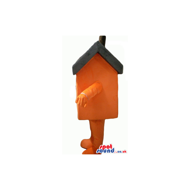 Orange house with a grey roof - Custom Mascots