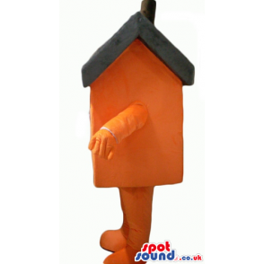 Orange house with a grey roof - Custom Mascots