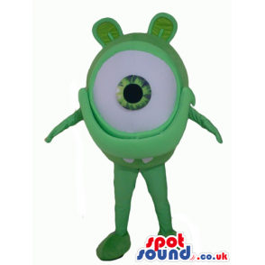 Single eyed green monster with a green eye - Custom Mascots