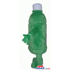 Green bottle with a white cap - Custom Mascots