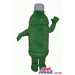 Green bottle with a white cap - Custom Mascots