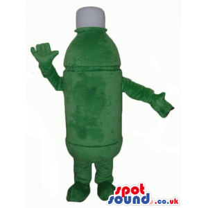 Green bottle with a white cap - Custom Mascots