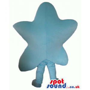 Smiling light-blue star - your mascot in a box! - Custom Mascots