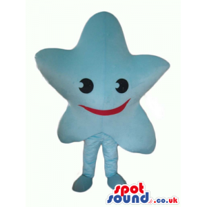 Smiling light-blue star - your mascot in a box! - Custom Mascots