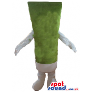 Green tooth paste tube with a white cap - Custom Mascots