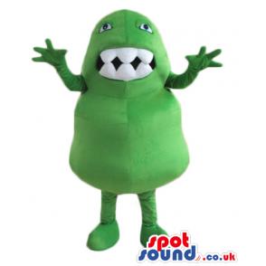 Green monster with small eyes and big sharp teeth - Custom