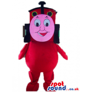 Mascot costume of thomas the train in red - Custom Mascots