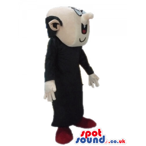 Gargamel wearing a long black tunic - Custom Mascots